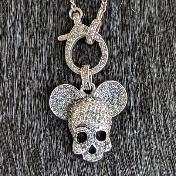 The Woods Fine Jewelry Jewelry - Pave Diamond and Sterling Mickey Skull Pendant